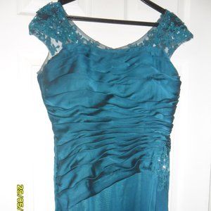 Beautiful Jade Teal Mother of the Bride Gown